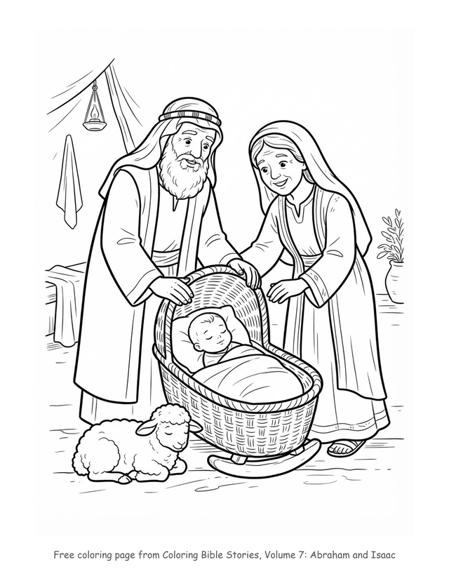 Abraham and Isaac coloring page