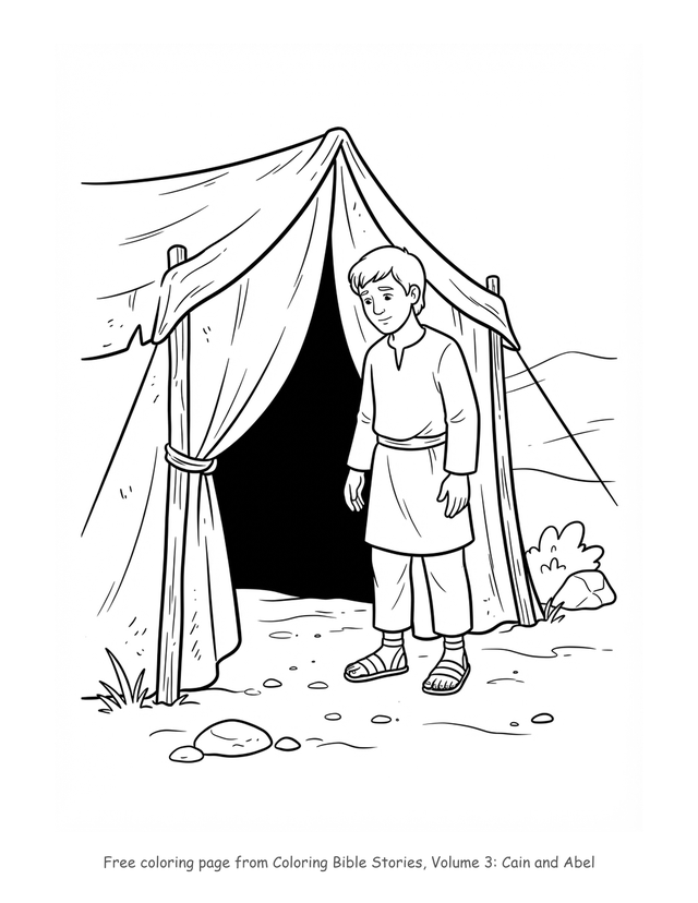 Cain and Abel coloring page