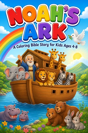 Noah's Ark coloring book cover