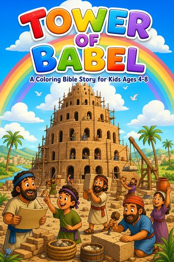 The Tower of Babel coloring book cover