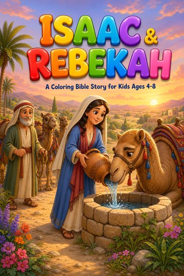 Isaac and Rebekah coloring book cover