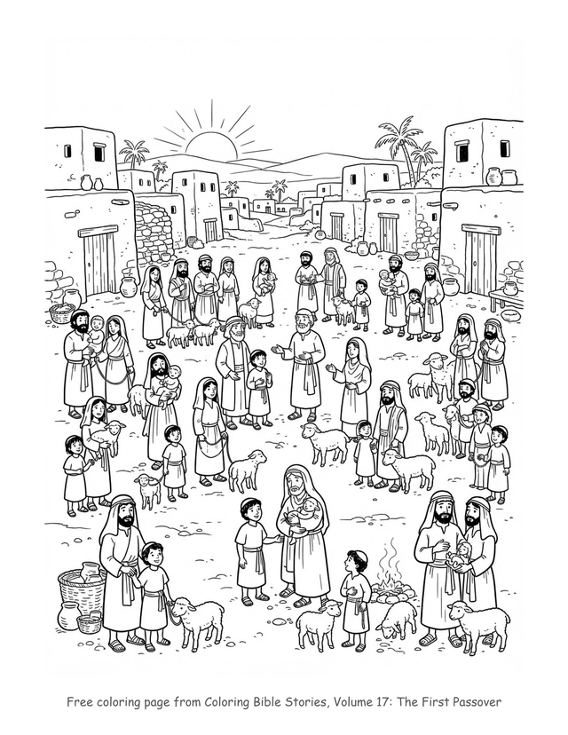 The First Passover coloring page