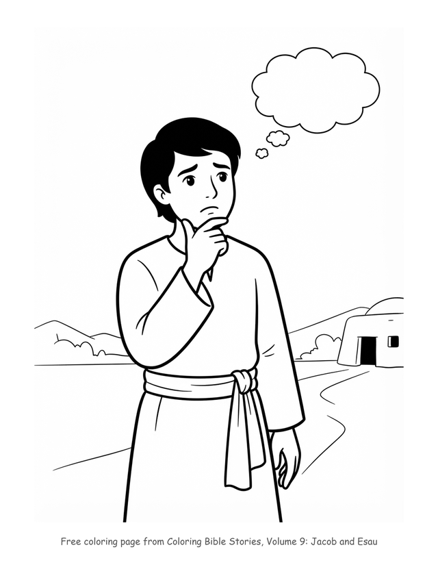 Jacob and Esau coloring page