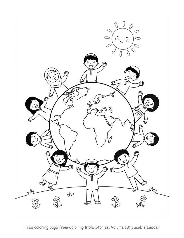 Jacob's Ladder coloring page