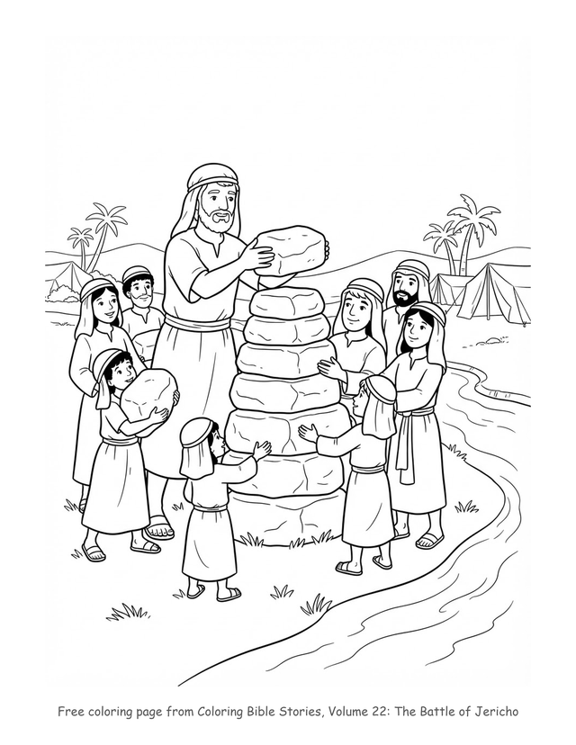 The Battle of Jericho coloring page