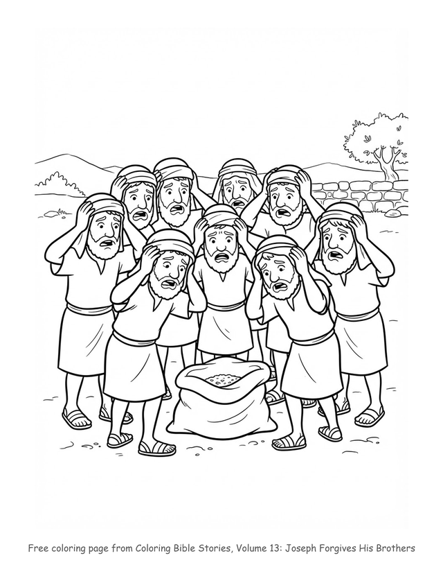 Joseph Forgives His Brothers coloring page
