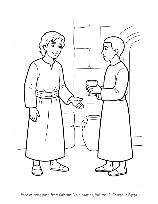 Free Joseph in Egypt coloring page, printable