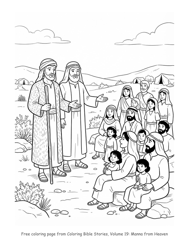 Manna from Heaven coloring page
