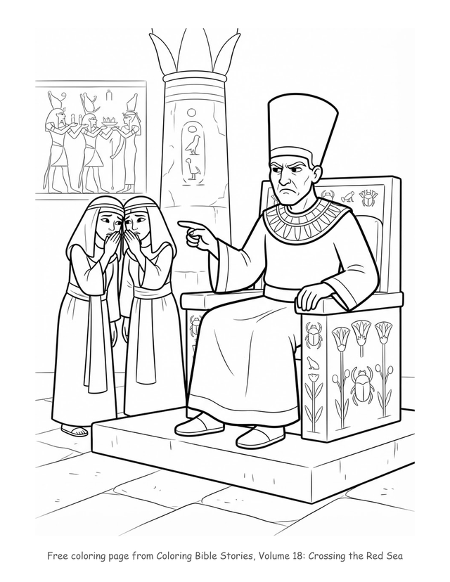 Crossing the Red Sea coloring page