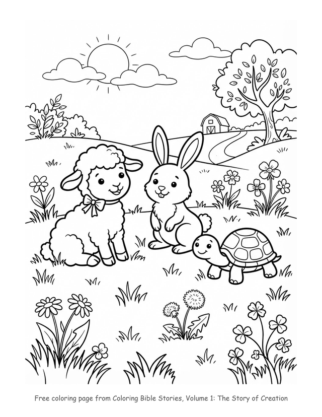 The Story of Creation coloring page