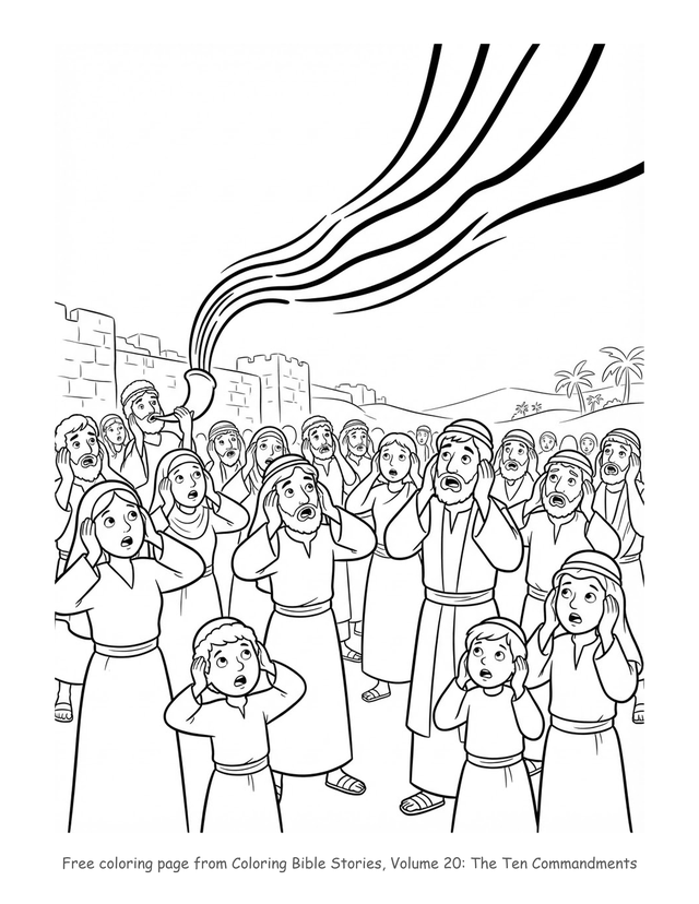 The Ten Commandments coloring page