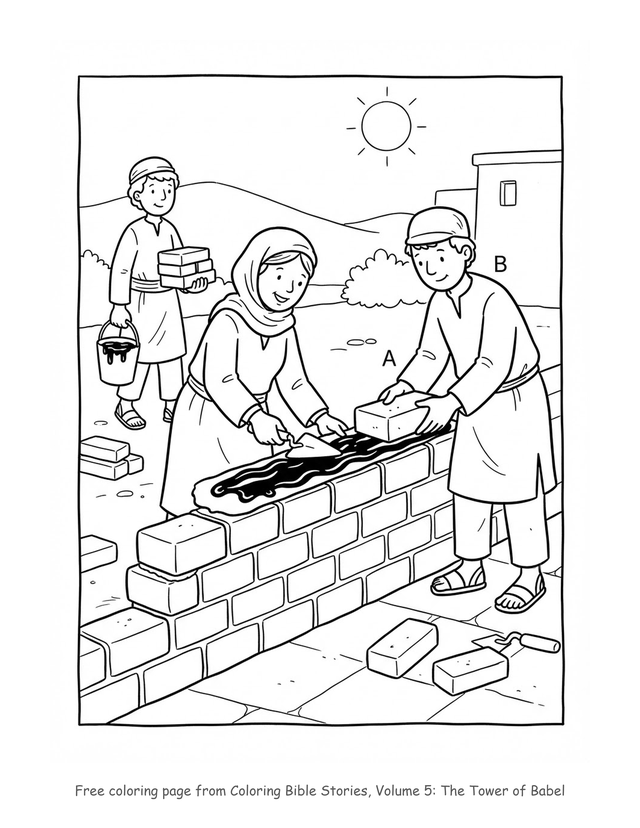 The Tower of Babel coloring page